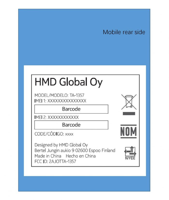 Nokia C30 FCC Label
