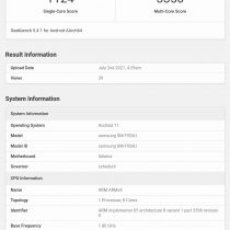 Galaxy Z Fold3 Geekbench