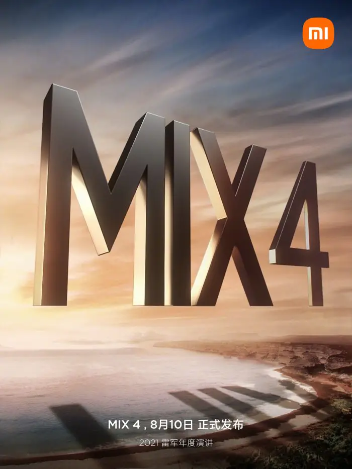 Xiaomi MIX 4 launch poster