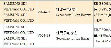Samsung Galaxy S22 series battery capacity