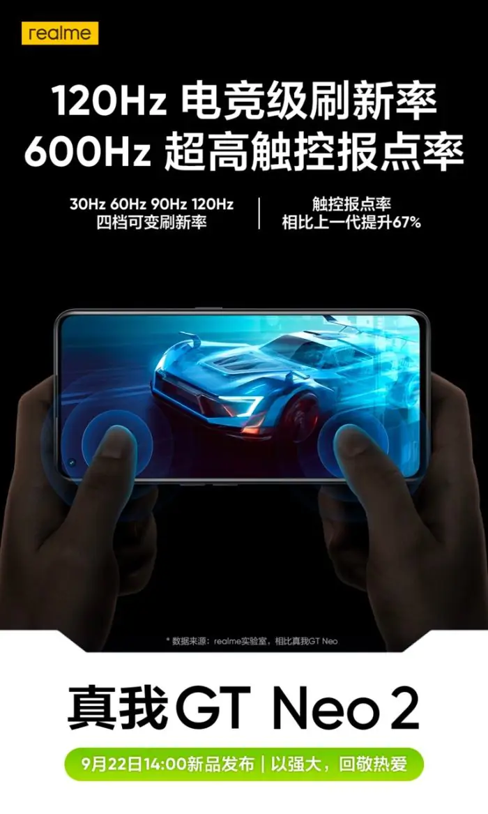 Realme GT Neo2 screen specs