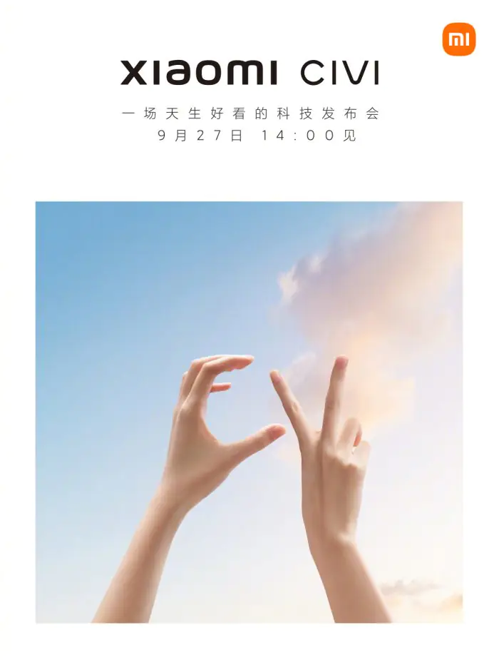 Xiaomi Civi launch poster
