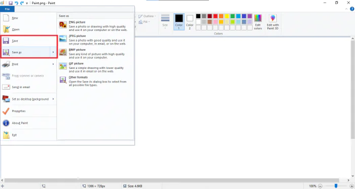 Taking a screenshot