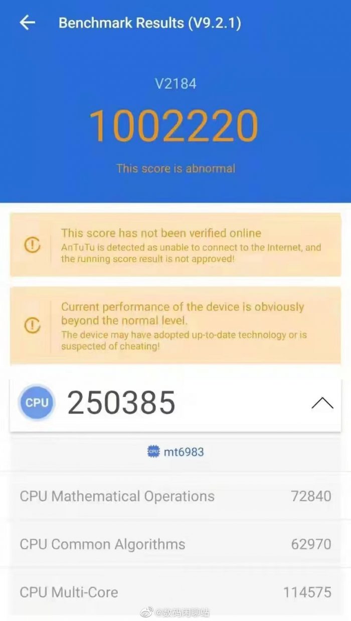 Dimensity 1200 AnTuTu Benchmark