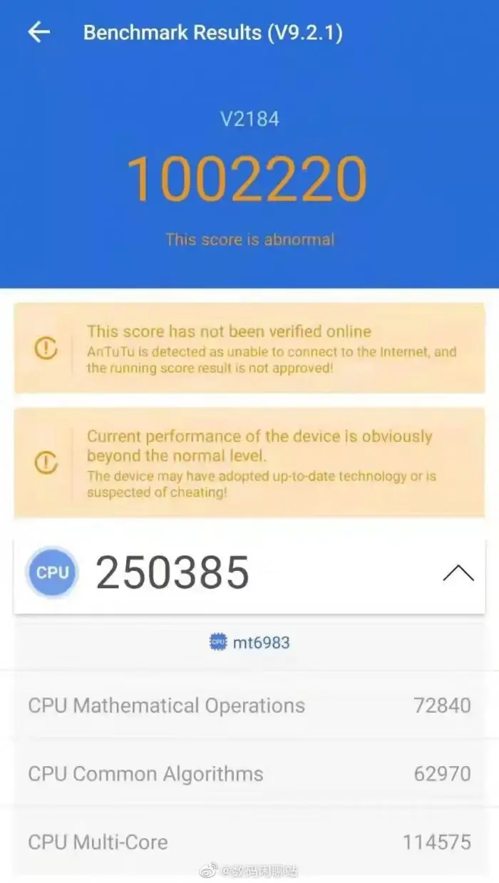 Dimensity 1200 AnTuTu Benchmark