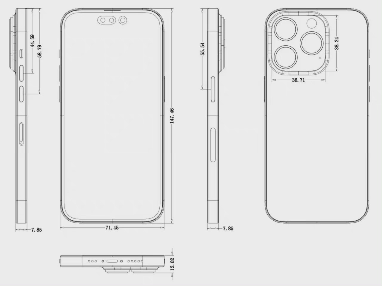 Apple iPhone 5S (7th Gen) Dimensions & Drawings | Dimensions.com