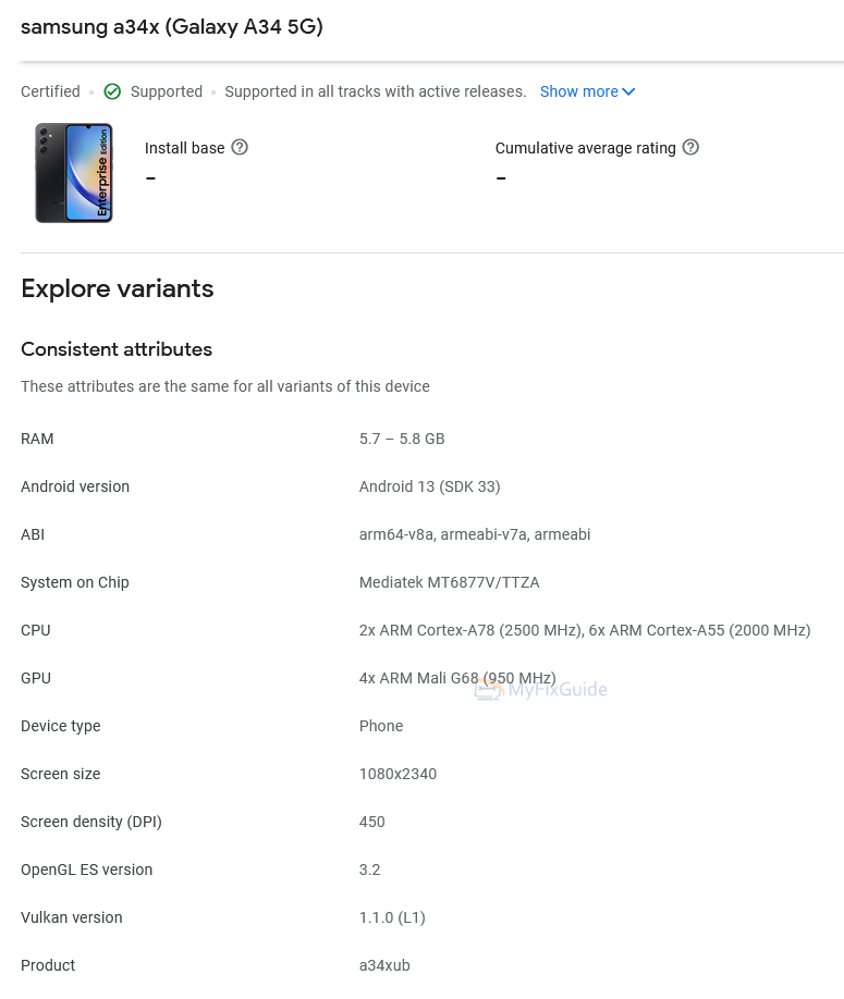 Samsung Galaxy A34 5G