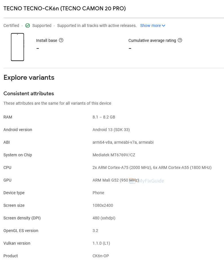 Tecno Camon 20 Pro specs