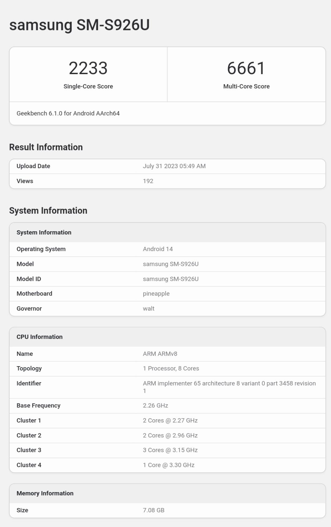 Samsung Galaxy S24 Ultra, Galaxy S24+ spotted on Geekbench with Snapdragon  8 Gen 3 SoC