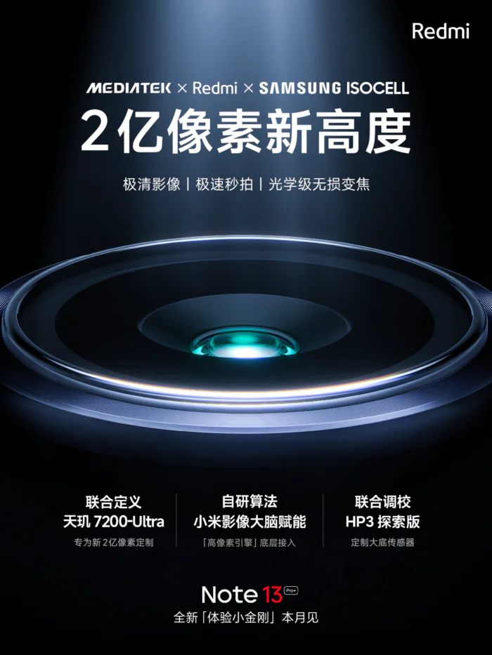 Redmi Note 13 Pro+ lens and chipset