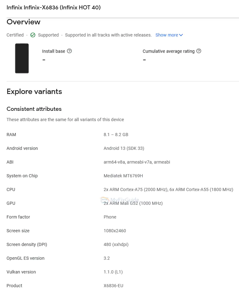 Infinix Hot 40 specs