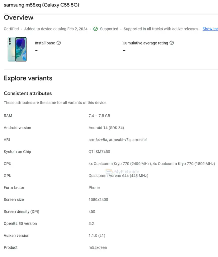Samsung Galaxy C55 5G