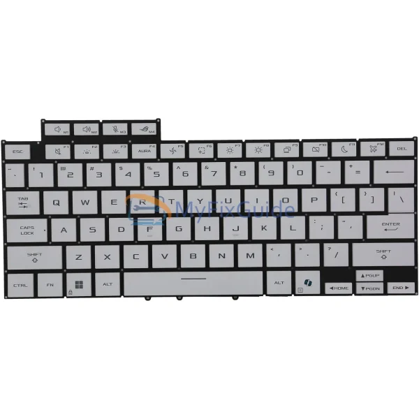 White Keyboard for Asus ROG Zephyrus G16 GA605K