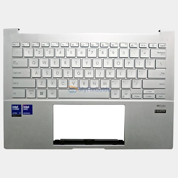 Silver Keyboard for Asus Zenbook 14 UX3405MA