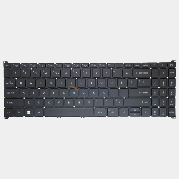Replacement keyboard for Acer Nitro V15 ANV15-51 and Nitro V15 ANV15-41 with a US layout and white backlight. It is compatible with EU layout keyboards (UK, DE, ES, IT, FR, LA).